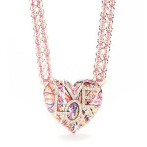 Betsey Johnson Gold-Tone East Harlem Shuffle Graffiti Love Pendant Necklace